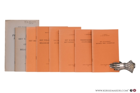 8 uitgaven van het Julius Vuylsteke-Fonds samen in één koop: Federalisme in Belgie? / Het talenprobleem in het onderwijs van Belgisch-Kongo / Het Brusselse vraagstuk / Het Willemsfonds en de Belgische problematiek / De universitaire expansie en het probleem leuven / Het schandaal en het goede geweten / Vrijzinnigheid en cultuurbeleid / Het cultuurpact, historiek - tekst - commentaar. — Picard, Hein / H. Fayat / A. Verhulst / Hans Van Werveke / A. Van den Bunder / L. Schevenhels / M. Van der Bruggen.