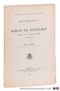 Het memoriaal van Simon de Rikelike vrijlaat te St. Pieters-op-den-dijk 1323-1336. — De Smet, Jos.