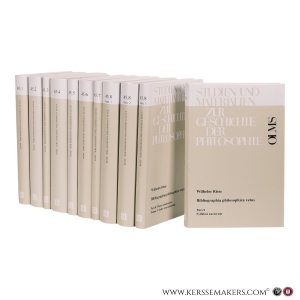 Bibliographia philosophica vetus. Repertorium generale systematicum operum philosophieorum usque ad annum MDCCC typis impressorum. 9 Bde. in 11 Bden. (= Studien und Materialien zur Geschichte der Philosophie, Bd. 45.1-9). — Risse, Wilhelm.