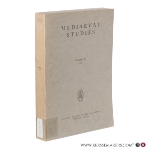 Mediaeval Studies. Volume XL. "Deux remaniements anonymes des Collationes in decem praeceptis de saint Thomas d’Aquin" / "Richard Fishacre’s Quaestio on the Ascension of Christ" / "A Second New List of Beneventan Manuscripts" / "Marriage Theory and Practice in the Conciliar Legislation and Diocesan Statutes of Medieval England"., et al. — Torrell, Jean-Pierre / Principe, Walter H. / Brown, Virginia / Sheehan, Michael M., et al.