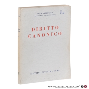 Diritto Canonico. V edizione. — Petroncelli, Mario.