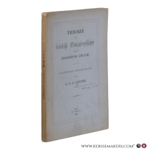 Theorie der Gedeeltelijke Differentialvergelijkingen van de Eerste Orde. Academisch Proefschrift. — Luyten, L. P. C.