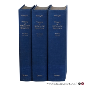 Theory of Differential Equations. Six Volumes Bound as Three: Vol. I: Exact Equations and Pfaff’s Problem ; Vol. II: Ordinary Equations, Not Linear. Vol. III: Ordinary Equations, Not Linear ; Vol. IV: Ordinary Linear Equations. Vol. V & VI: Partial Differential Equations. (reprint of the Cambridge University Press original, 1902–1922) — Forsyth, Andrew Russell