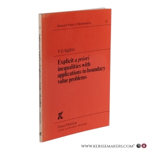 Explicit a priori Inequalities with Applications to Boundary Value Problems. — Sigillito, V.G.