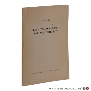 Elementare Beweise der Primzahlsätze. — Specht, Wilhelm.