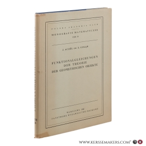 Funktionalgleichungen der Theorie der geometrischen Objekte. — Aczél, J., Golab, S.