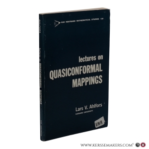 Lectures on Quasiconformal Mappings. Manuscript prepared with the assistance of Clifford J. Earle Jr. — Ahlfors, Lars V.