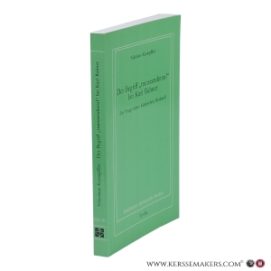 Der Begriff "transzendental" bei Karl Rahner. Zur Frage seiner Kantischen Herkunft. — Knoepffler, Nikolaus.