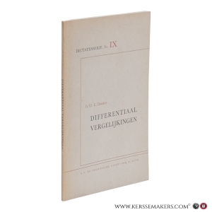 Differentiaalvergelijkingen. — Donker, O.L.