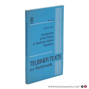 Introduction to the Theory of Nonlinear Elliptic Equations. — Necas, Jindrich
