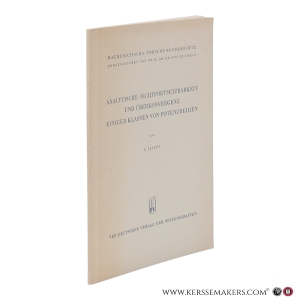Analytische Nichtfortsetzbarkeit und Überkonvergenz einiger Klassen von Potenzreihen. Mit 6 Abbildungen. — Ilieff, L.