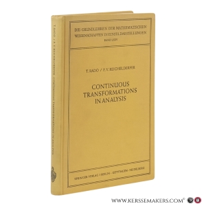 Continuous Transformations in Analysis. With an Introduction to Algebraic Topology. — Rado, T. / Reichelderfer, P. V.