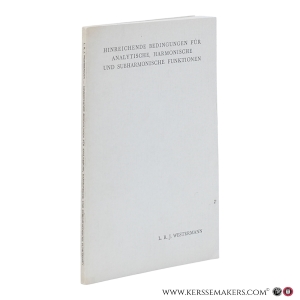 Hinreichende Bedingungen für analytische, harmonische und subharmonische Funktionen. — Westermann, L.R.J.