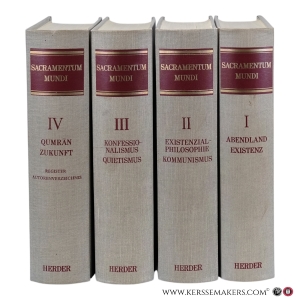 Sacramentum mundi. Theologisches Lexikon für die Praxis. [ 4 volumes ]. — Rahner, Karl / Adolf Darlap / a.o. (eds.).