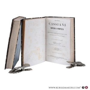 Joannis Cassiani Opera Omnia. Cum amplissimis commentariis Alardi Gazaei. Accurante J.-P. Migne. Tomus Primus et Tomus Secundus. [2 volumes]. — Cassianus, Johannes.