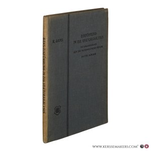 Einführung in die Vektoranalysis mit Anwendungen auf die mathematische Physik. Dritte Auflage. — Gans, Richard.